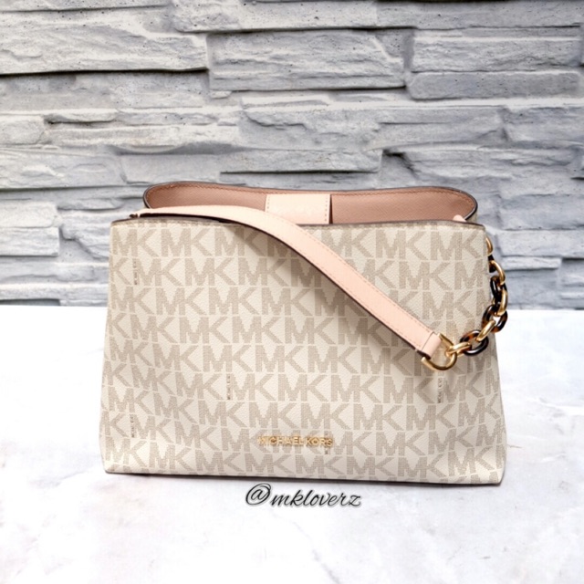 Michael Kors Portia Large Satchel (Sign Vanilla)