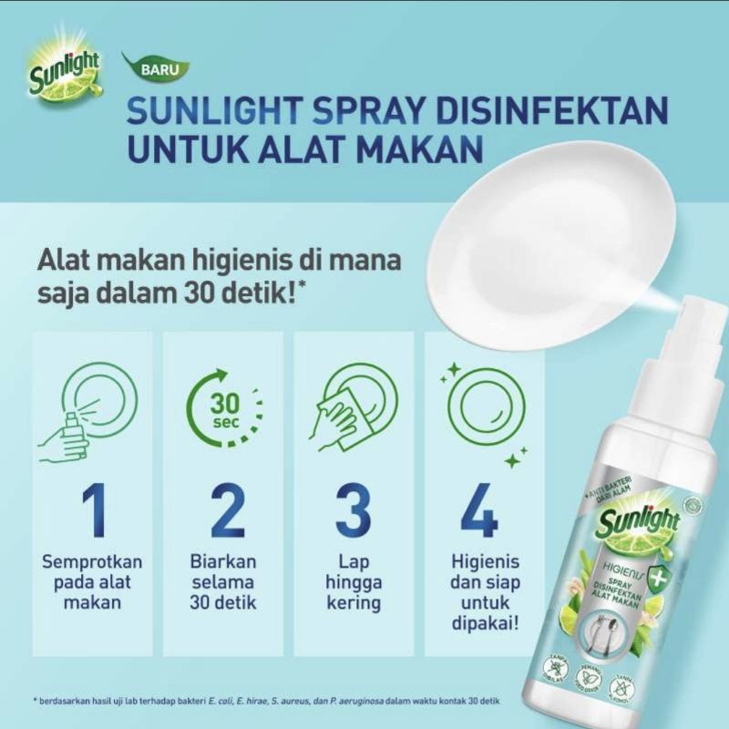 Sunlight on the go disinfectant spray untuk alat makan 45ml