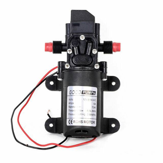 Pompa Air Elektrik High Pressure 12V 72W 130PSI - Black