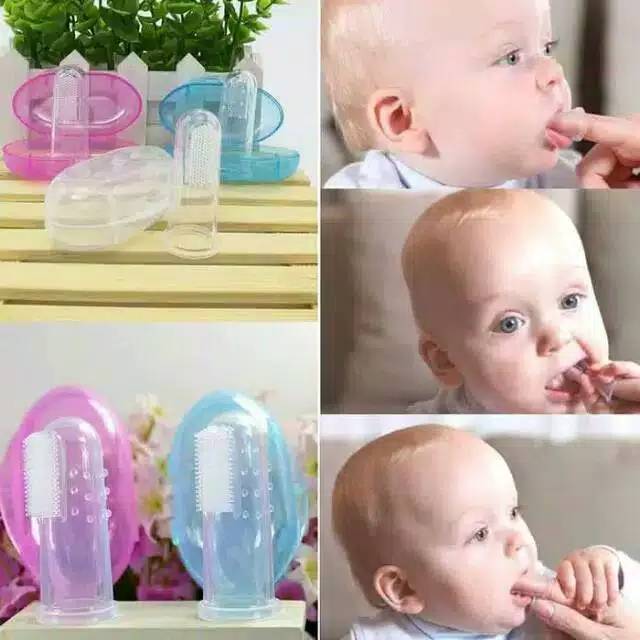 TERMURAH.!! Sikat Gigi Jari Sikat Lidah Gusi Bayi Silikon Baby Finger Brush Silicone Murah Grosir