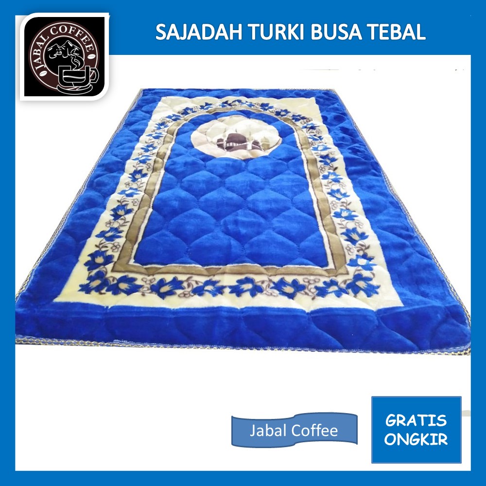 Sajadah Al Jedda Ukuran 70 x 110 Cm / Sajadah Turki Busa Tebal