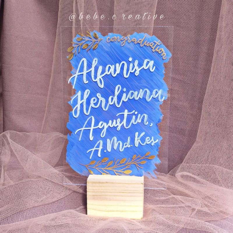 

KADO LETTERING ON ACRYLIC | KADO WISUDA, ULANG TAHUN, KENANG-KENANGAN | HANDMADE