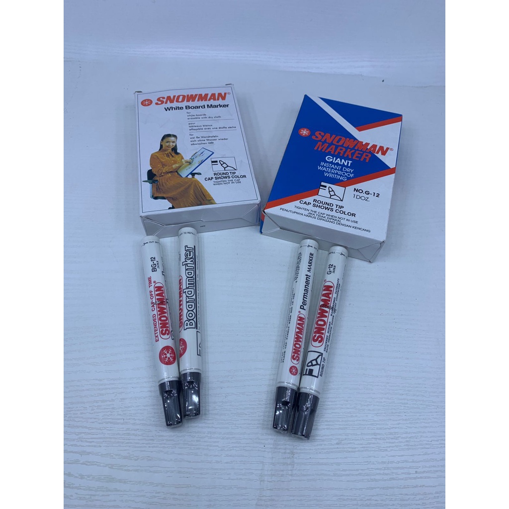 

Spidol Permanen/White board Papan Tulis SNOWMAN HITAM