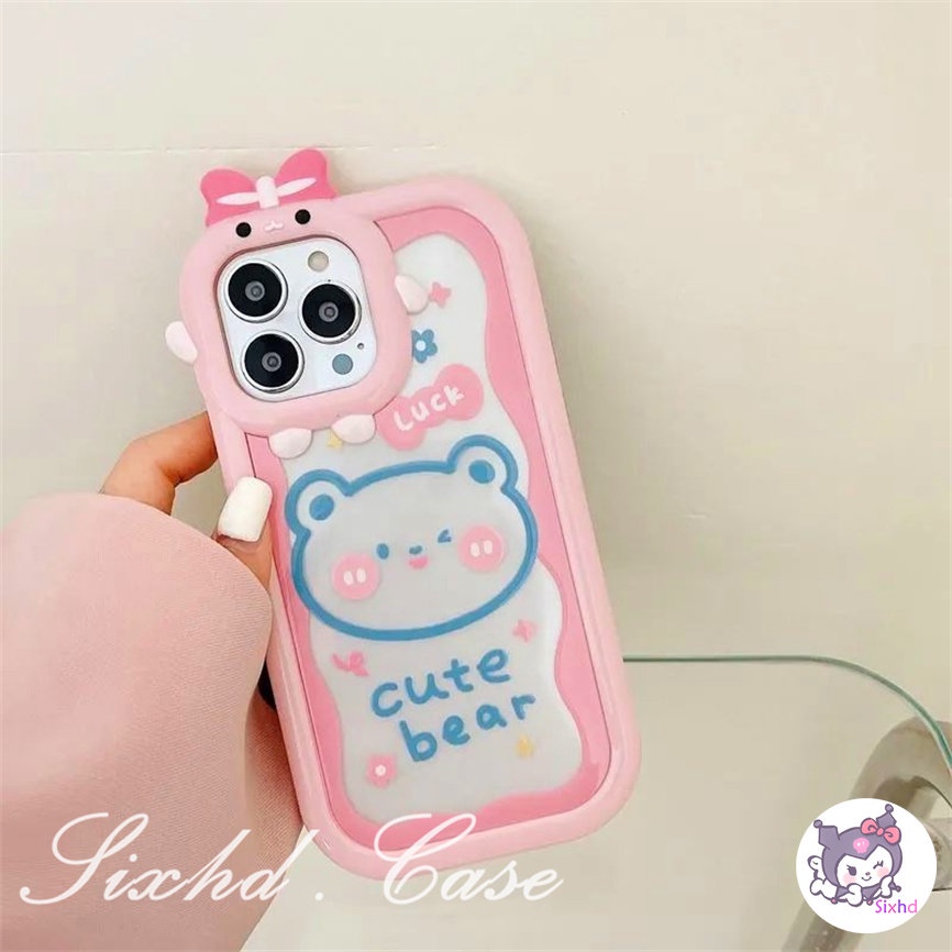 Samsung A04s A14 A13 A12 A22 A23 A33 A03 A04E A50 A50s A30s A32 A53 A54 A51 A52 A71 A72 A21s A30 A20 A31 A11 A03s A02s M22 M32 Small Monster Cute Pink Graffiti Little Bear Phone Soft Case