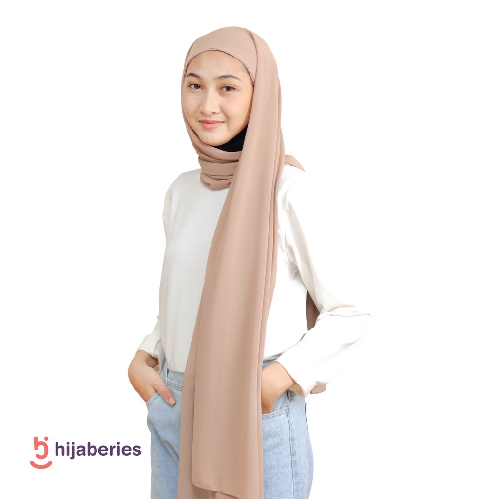 Malaka Pashmina Inner Hijaberies - Pashmina yang menyatu dengan Ciput-Latte