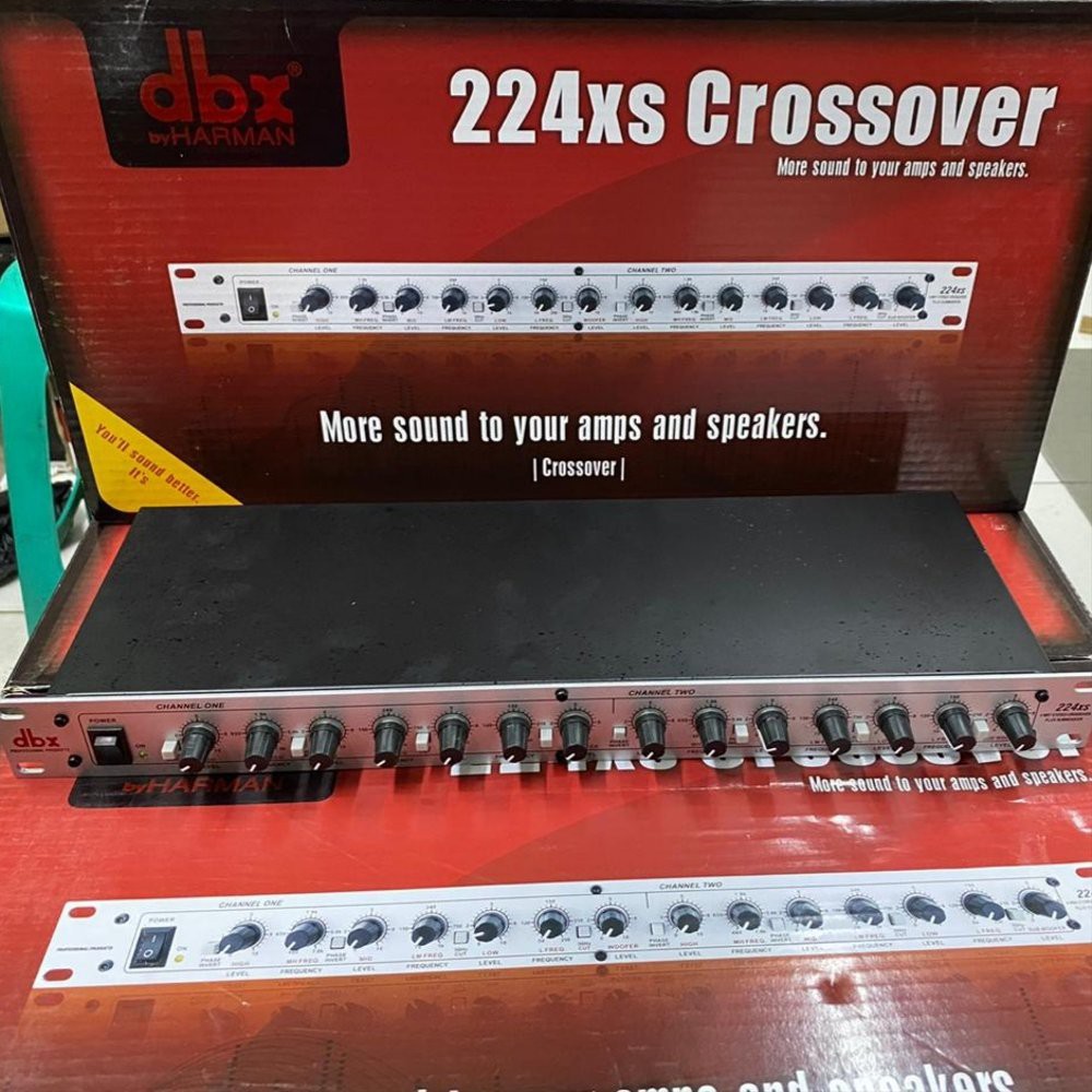 CROSSOVER DBX 4 WAY 224XS PLUS SUBWOOFER BARU  Terlaris