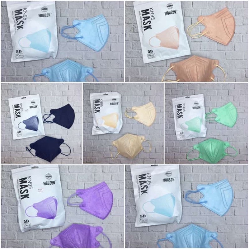 Masker KN95 Pro Mouson 5ply Model Korea KN95pro Motif 1pack isi 10pcs Embos