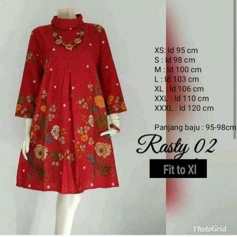 Tunik Batik Wanita Terbaru Kekinian Jumbo ld 120 / Baju Batik Kondangan Kerja Cewek / Fashion Wanita