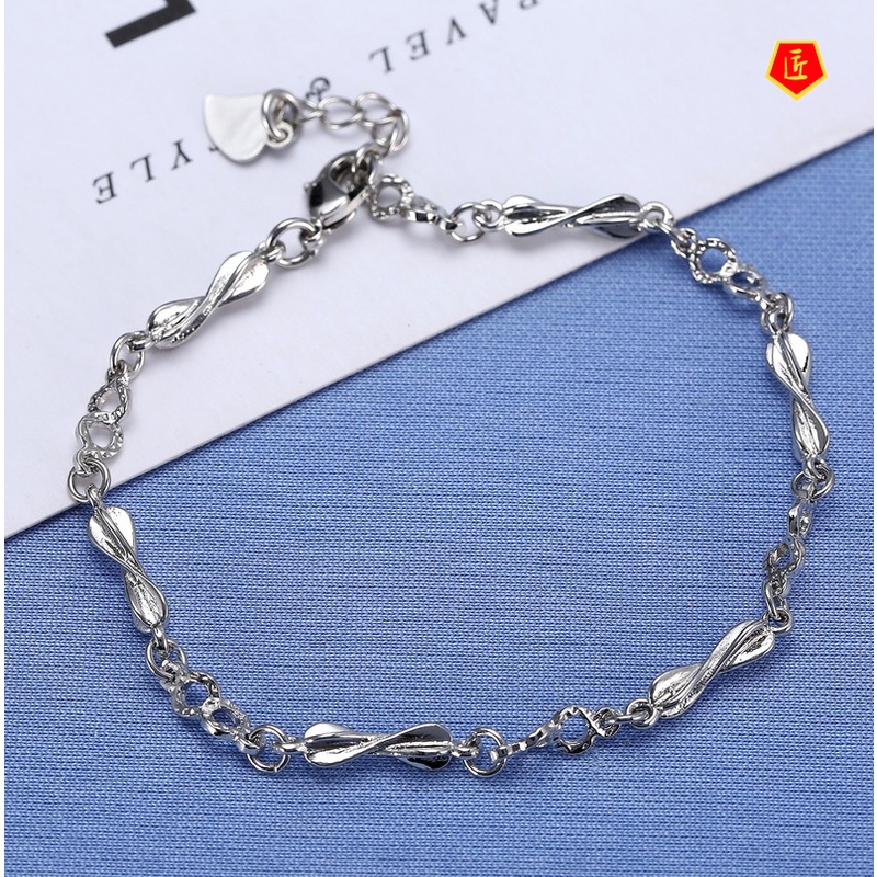 [Ready Stock]Fashionable Sequins Silver Bracelet