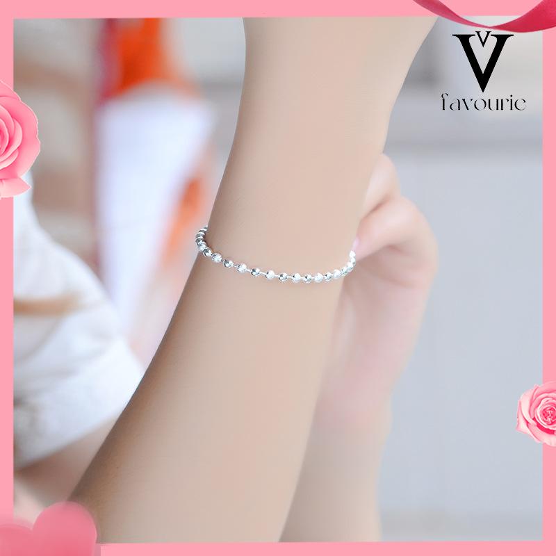 [COD]Single-layer Mini berbentuk hati Daisy Simple Transfer Beads Diamond Fashion Gelang-FA