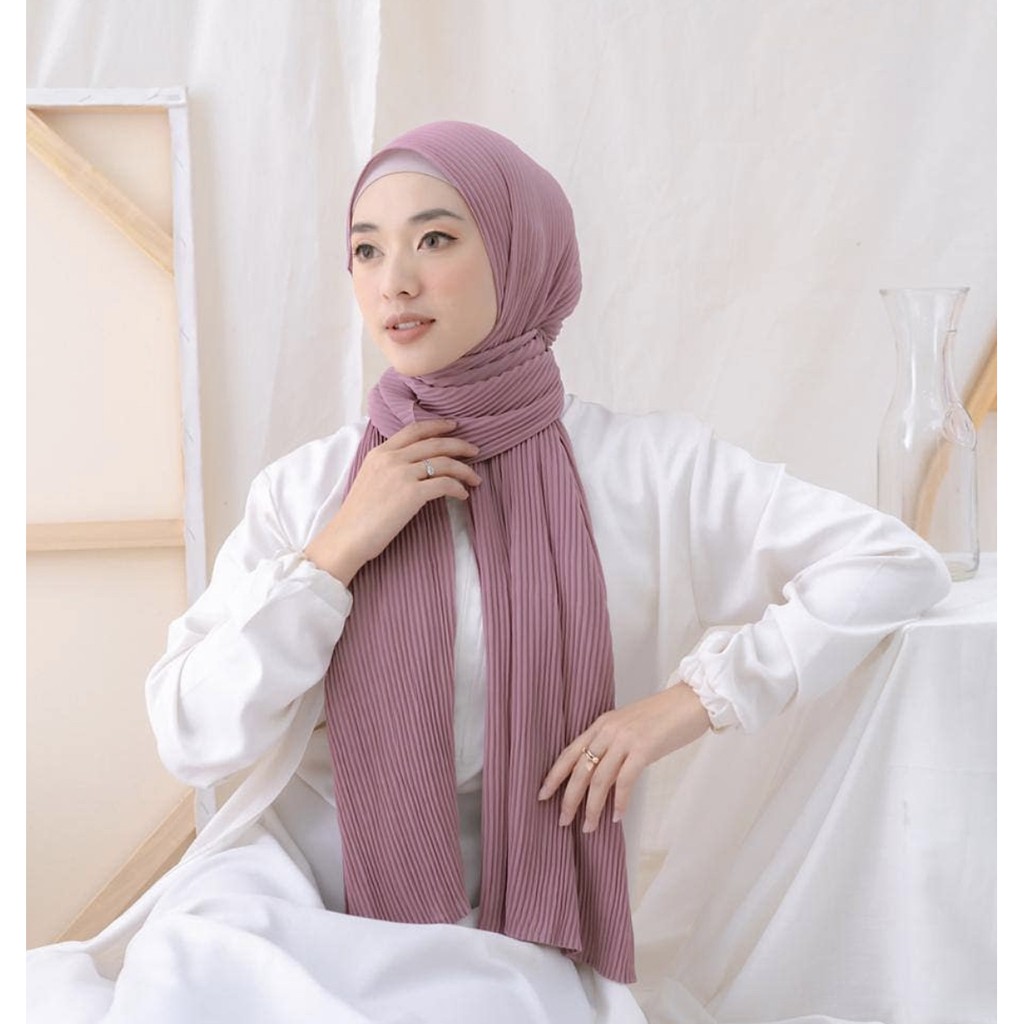 Jilbab Pasmina plisket full 180x75 DAZPROJECT