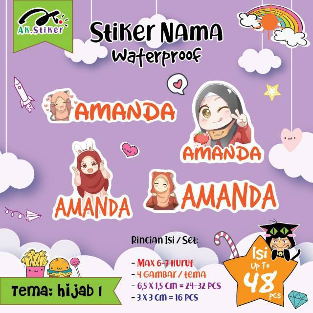 Little Ponny Atau Request Tema Lain  Stiker  Nama  Label Nama  