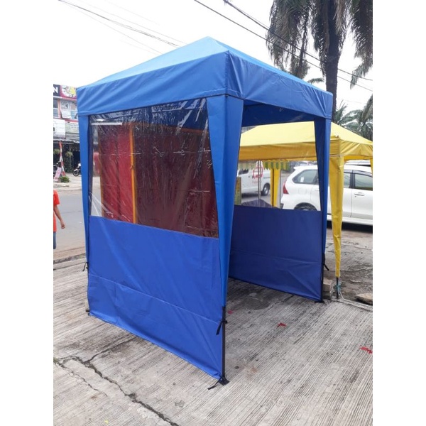 tenda jualan 2x2 + tirai 3 sisi sesuai gambar full paket