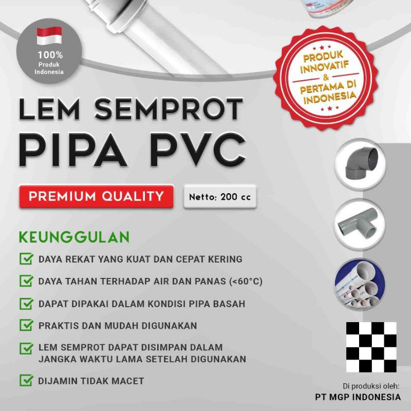 

Baru Lem Semprot Pipa Pvc Bro 200Cc