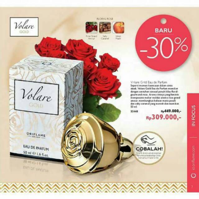 Oriflame volare gold eau de parfum
