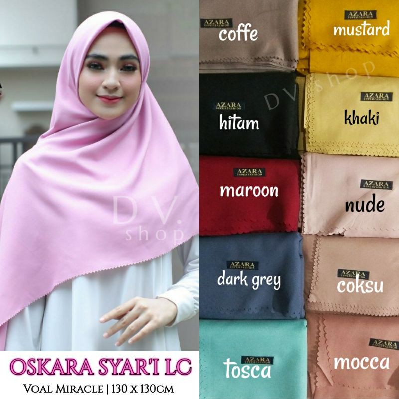 Ecer Segiempat SYAR'I OSKARA LASERCUT / Voal Miracle Syar'i OSKARA LC by Azara