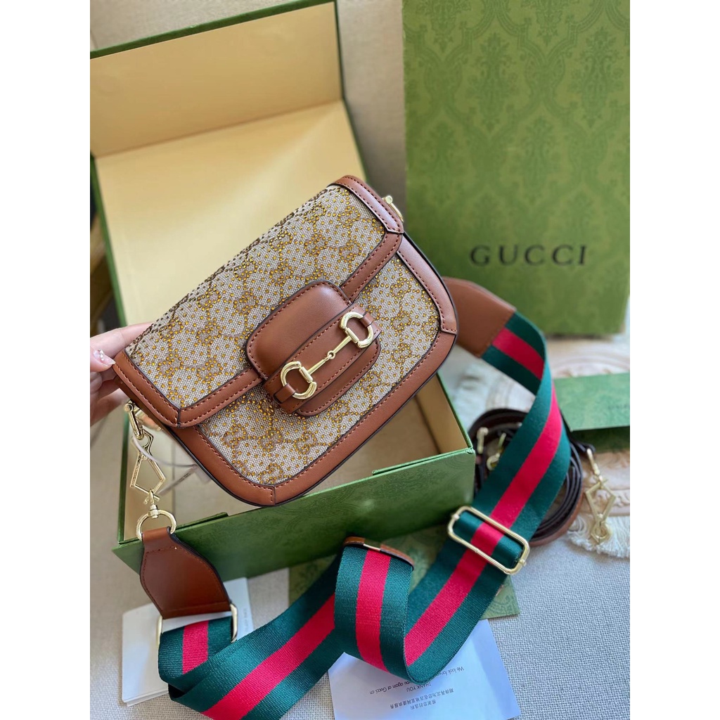 

Gucci retro full diamond 1955 saddle bag