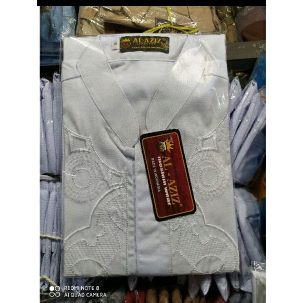 Baju koko putih lengan pendek ukuran SD/SMP