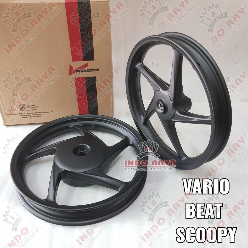 velg velek pelek racing rossi vario beat scoopy techno carbu 110 1set depan belakang 160 185 ring 14