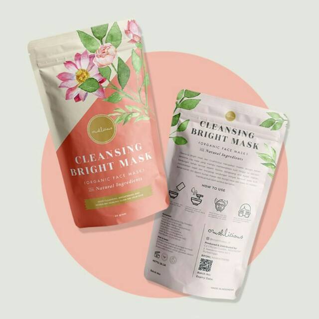 CLEANSING BRIGHT MASK CRUSHLICIOUS Masker Organik Premium 45gr FREE GIFT | Face Mask Organik