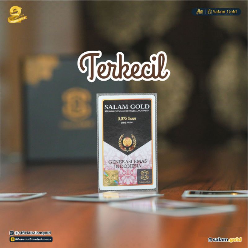 Logam Mulia emas mini 0.025gr SALAM GOLD
