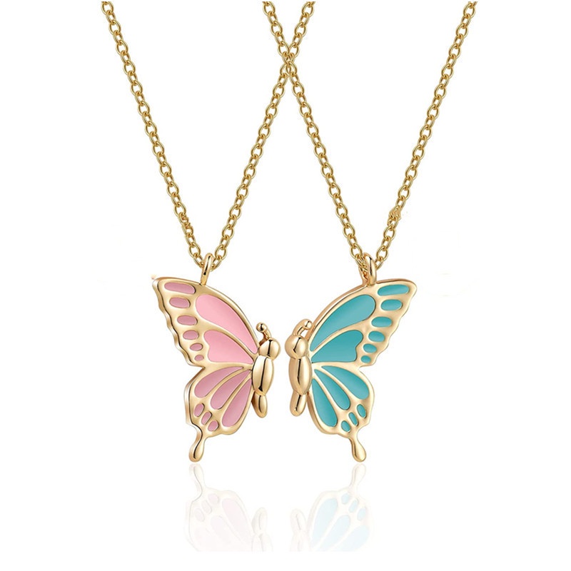 1 Pasang Kalung Liontin Butterfly Untuk Wanita