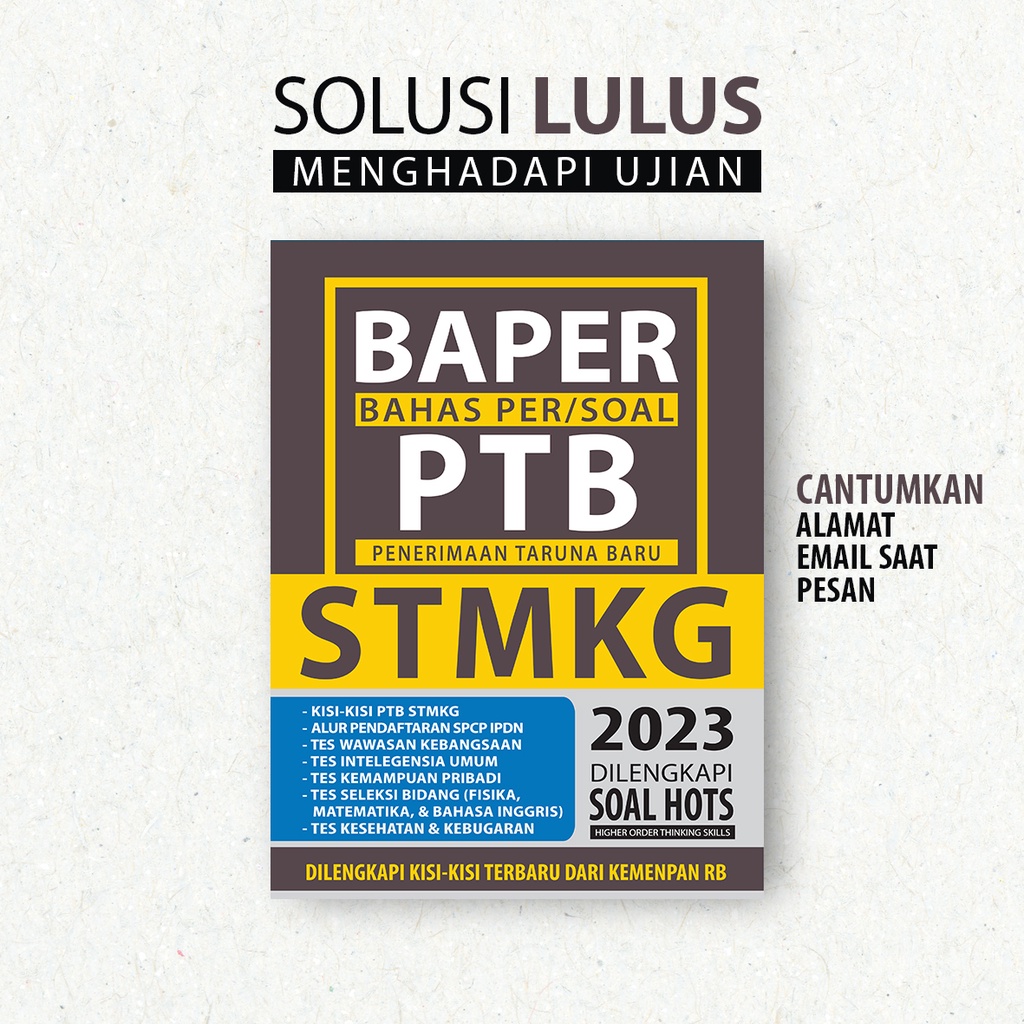 BAHAS PER SOAL PTB STMKG 2023