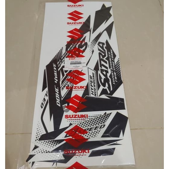 Stiker Bodi & Lis Body & Striping Satria Fu Fi 2018 Putih Original SGP