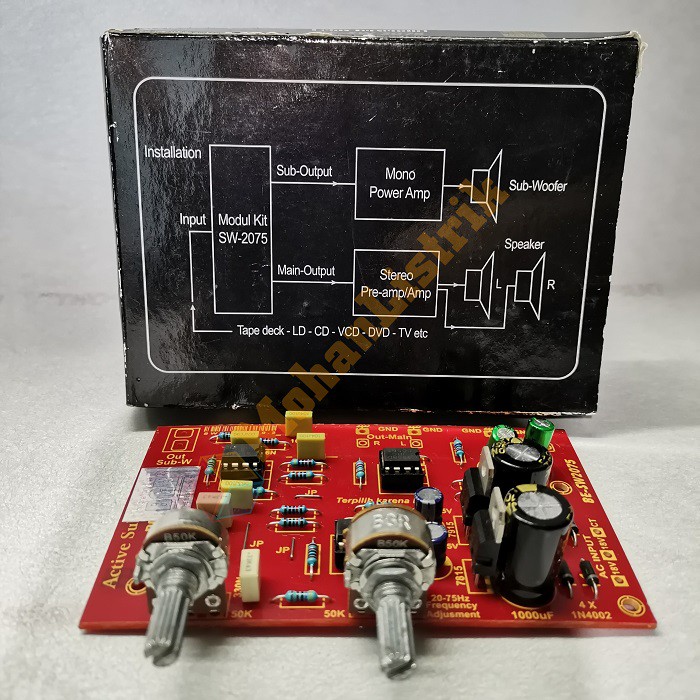 Ampli Kit Crossover Aktif Mono Subwoofer SE 2075 Bell BGR