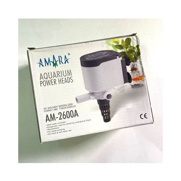 AMARA AM 2600A 2600 Pompa Pump Celup Aquarium Kolam Hidroponik