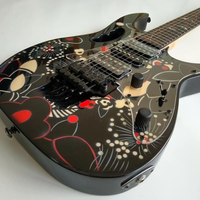 Gitar Listrik Ibanez Jem Flower Black Edition