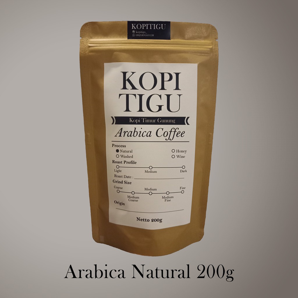 

KOPITIGU Arabica Natural Coffee Temanggung 200g