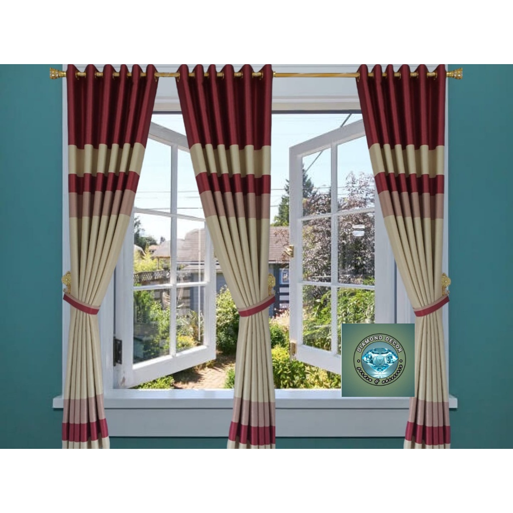 Tirai gorden blackout kobe jendela dan pintu diamond decor