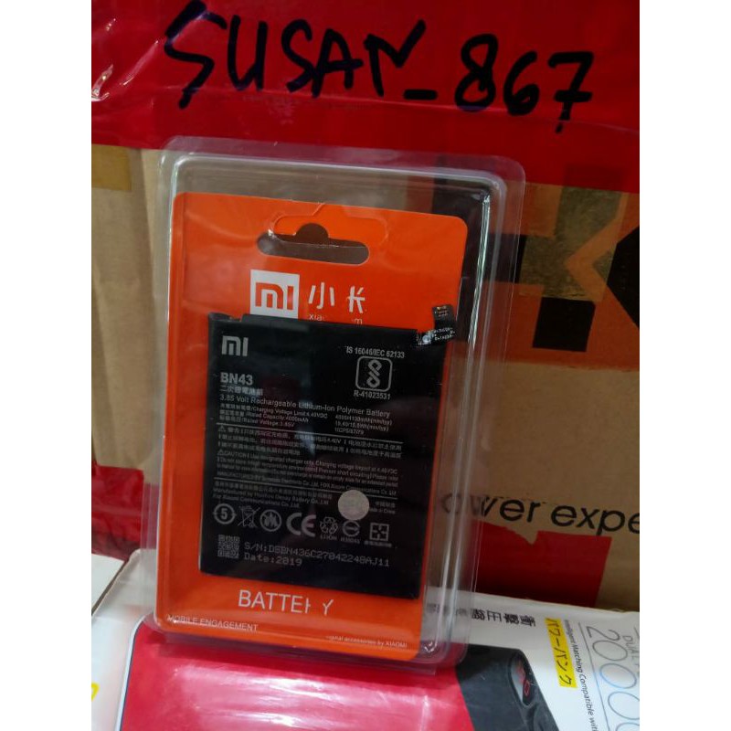 Baterai Redmi Note 4x BN 43 snap dragon snapdragon  Original Battery Batrai Batre Bn43 Ori fc