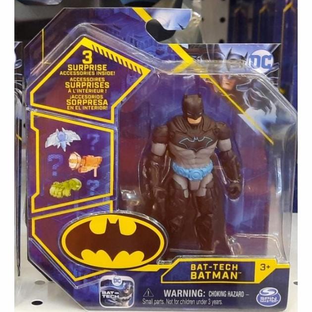 sale mainan: DC Batman Bat-Tech Batman + 3 Accessoris SpinMaster Ori barang ready