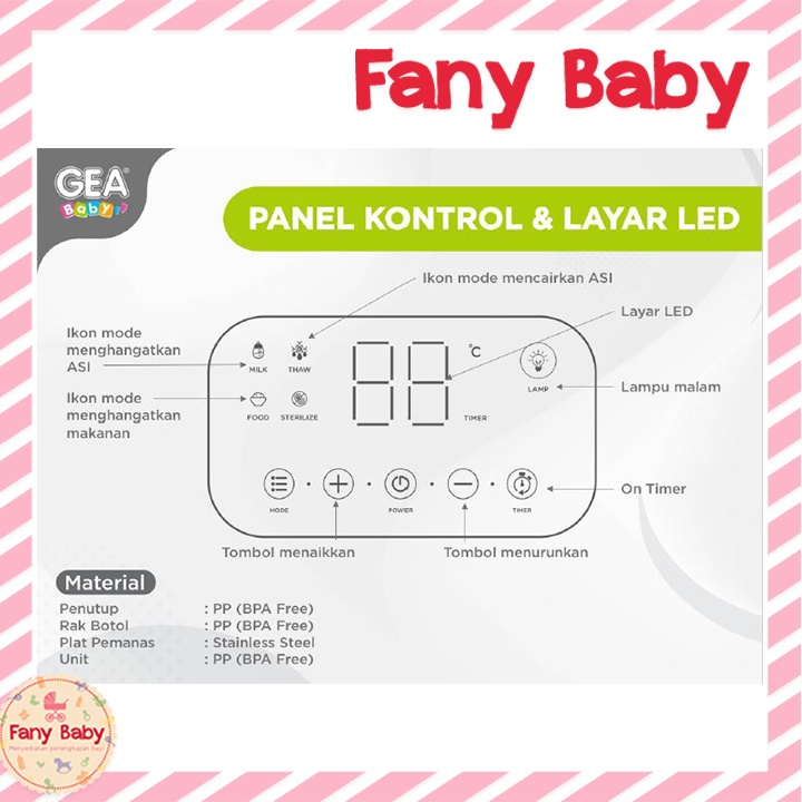 GEA BABY BOTTLE WARMER &amp; STERILIZER