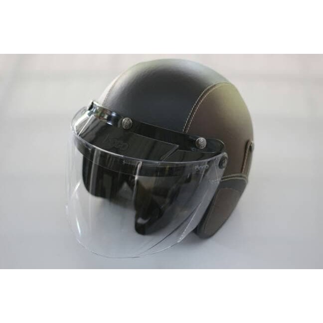 Helm Bogo - Helm Kulit Kaca Bogo Original - Coklat