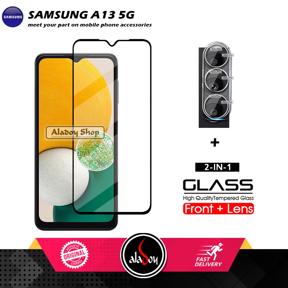 PAKET 2 IN 1 Tempered Glass Layar Samsung A13 5G Free Tempered Glass Camera