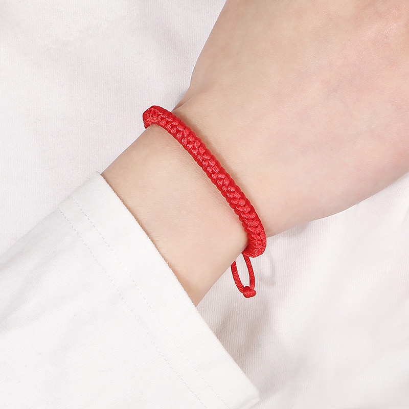 XiaoboACC Xiao Zhan Gelang Tali Anyam Tangan Warna Merah Untuk Pria / Wanita