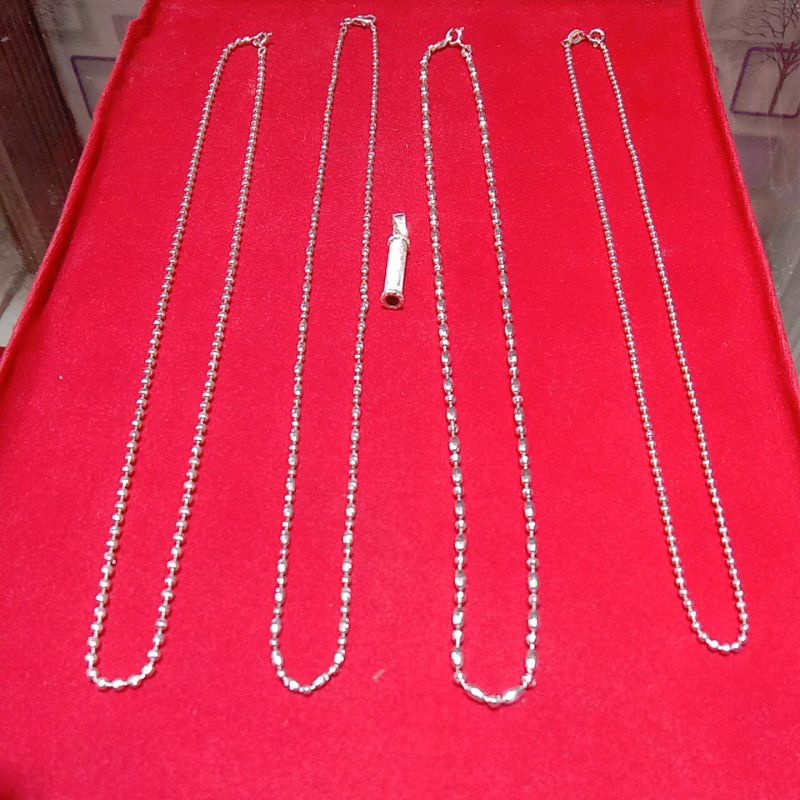 kalung sahang pria bahan asli perak 925