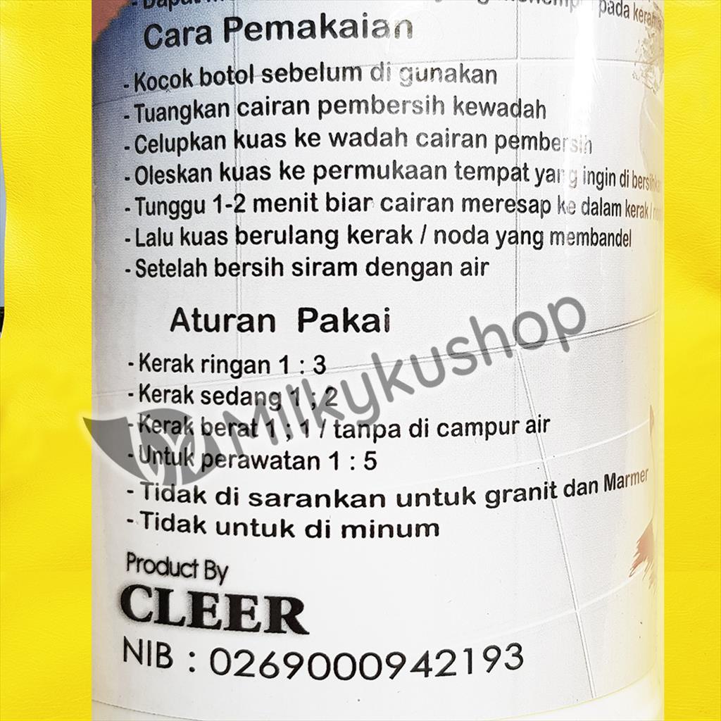 CLEER PORCELAIN CLEANER 1000 ML PEMBERSIH KERAMIK TOILET