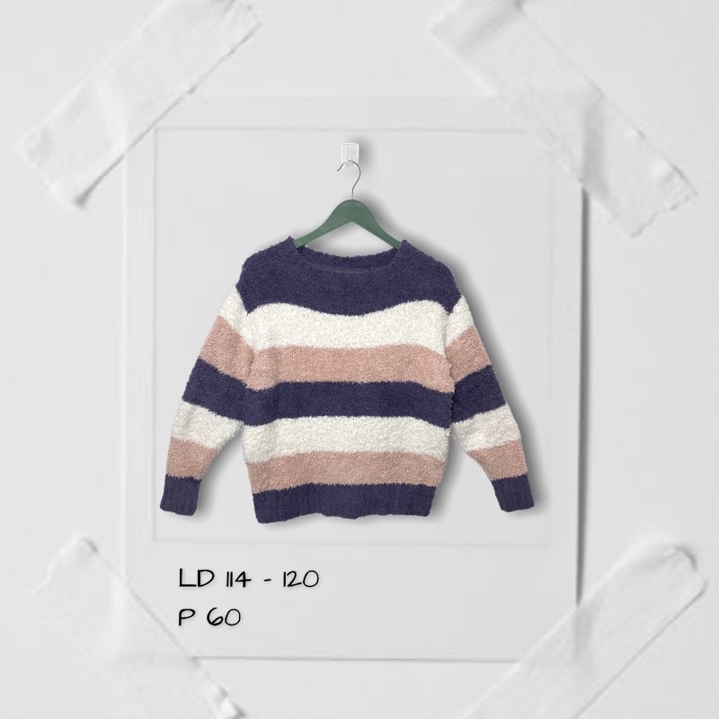 GU Uniqlo Sweater Fur Knit Rajut Sweater Bulu