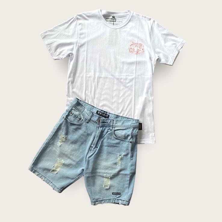 "LSL.26Au22ᴰ" Surfakiller Shortpant Ripped Jeans & Tshirt