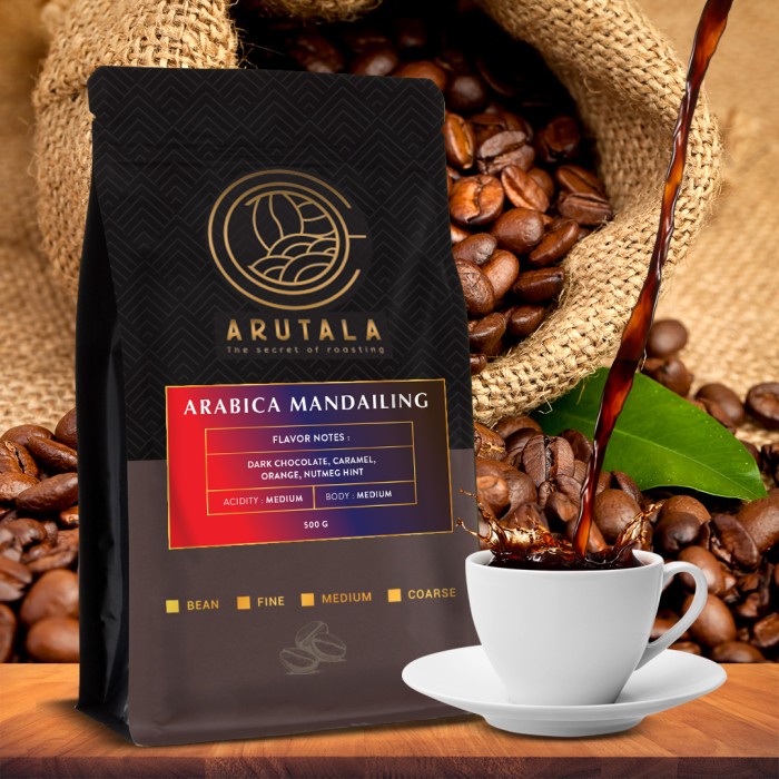 

gt201jyj Arutala Kopi Arabika Mandailing 500 Gram - Giling Halus Ds20X11