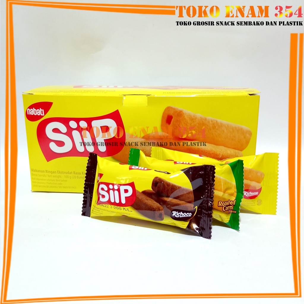 

Siip Nabati Richeese Richoco Rasa Coklat / Keju / Jagung Bakar 1 Box Isi 6.5 Gr x 20 Pcs