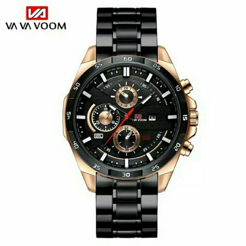 VAVA VOOM Jam Tangan Pria Stainless Steel Anti Air
