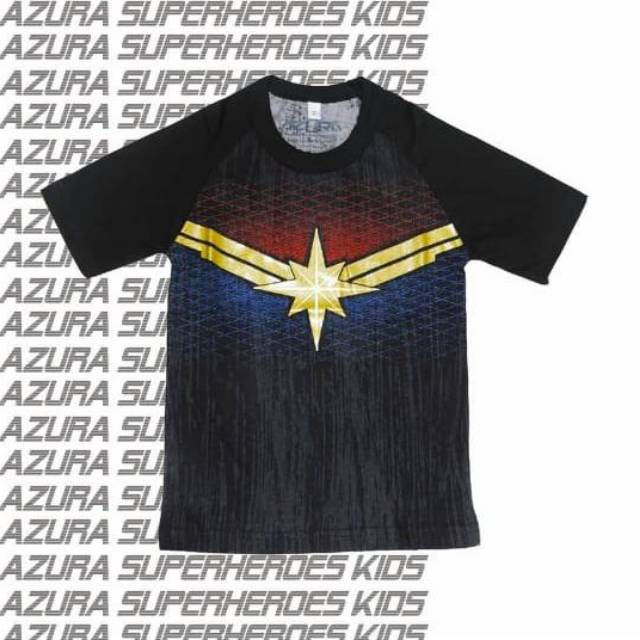 Kaos anak Azura Capt Marvl garis R&B