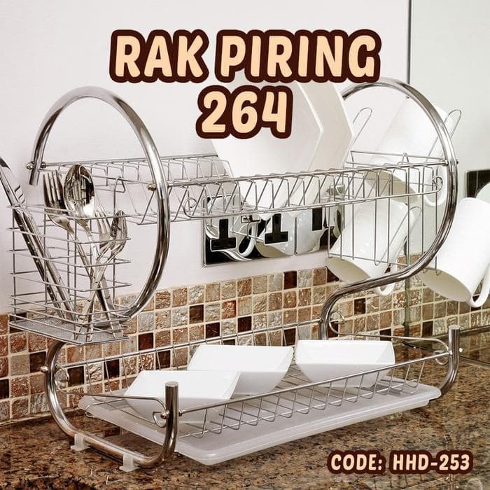 Rak Piring Tiris 264 Stainless 2 Susun Hhd 253 Shopee 