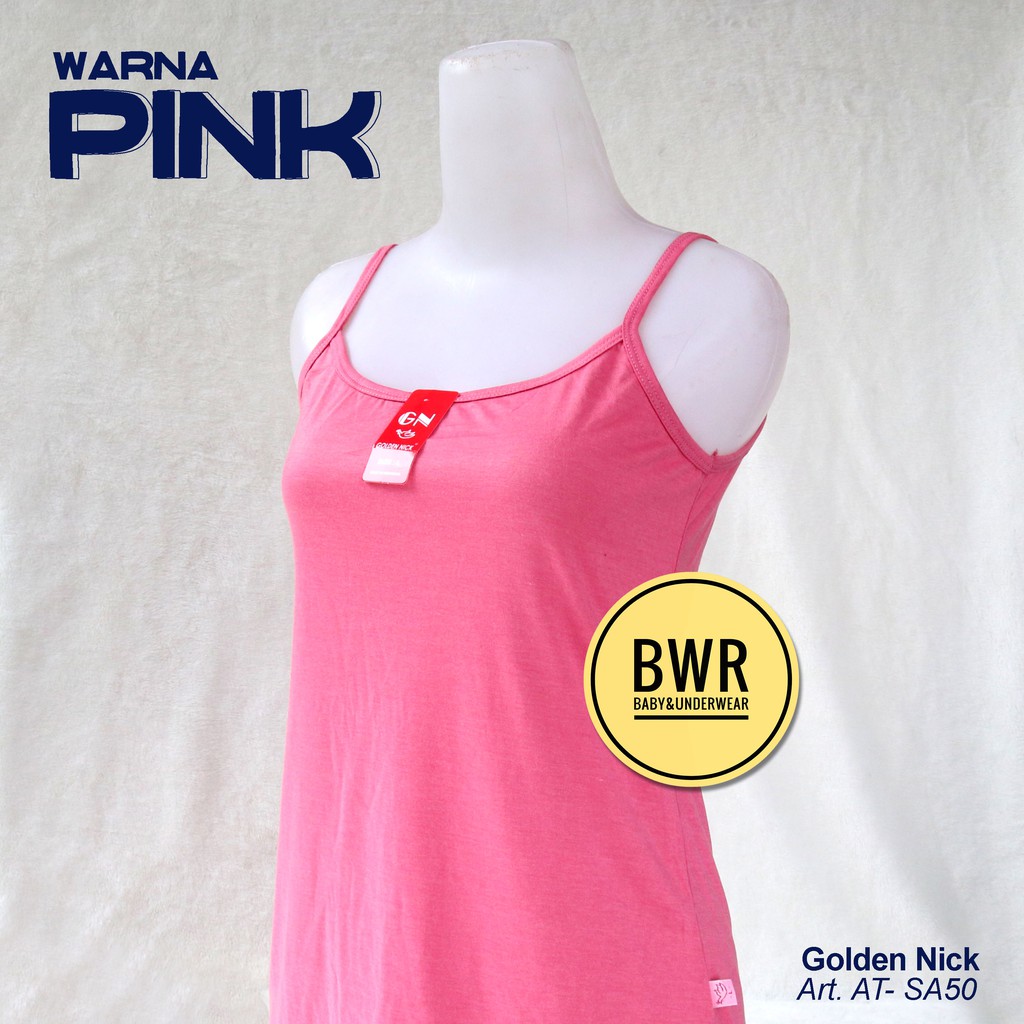 TANGTOP Golden Nick AT- SA50 Tali KECIL | Kaos Tank Top Wanita Singlet Warna KECIL - Bwr