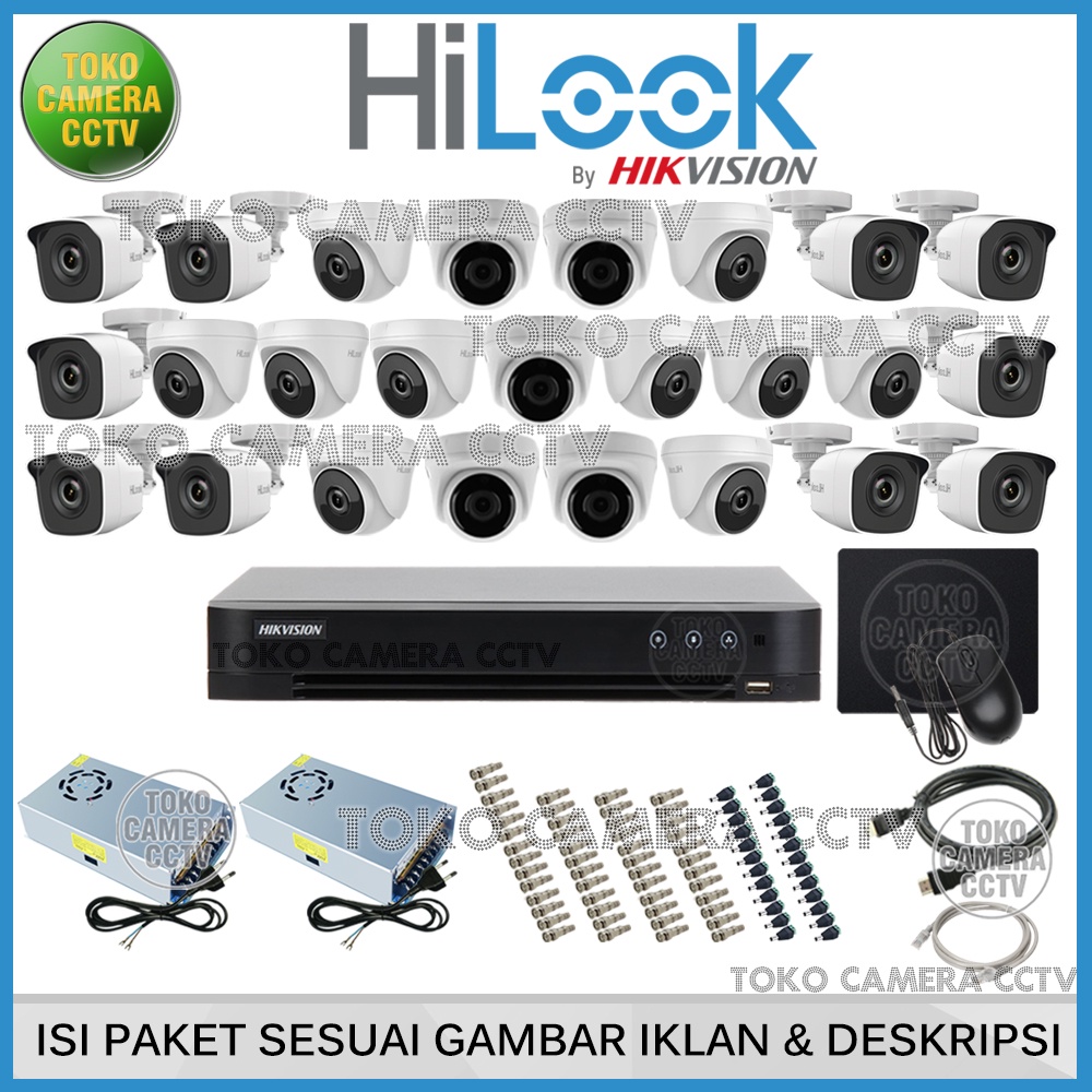 PAKET CCTV HILOOK 5MP 32 CHANNEL 25 KAMERA